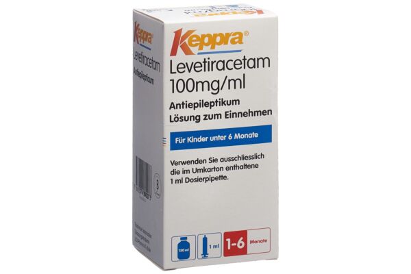 Keppra sol 100 mg/ml seringue doseuse 1 ml fl 150 ml