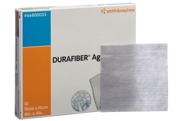 Durafiber AG Wundauflage 10x10cm steril 10 Stk