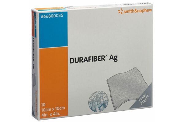 Durafiber AG Wundauflage 10x10cm steril 10 Stk