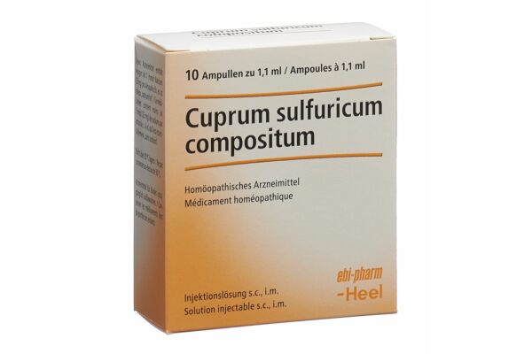 Cuprum sulfuricum compositum Heel Inj Lös 10 Amp 1.1 ml