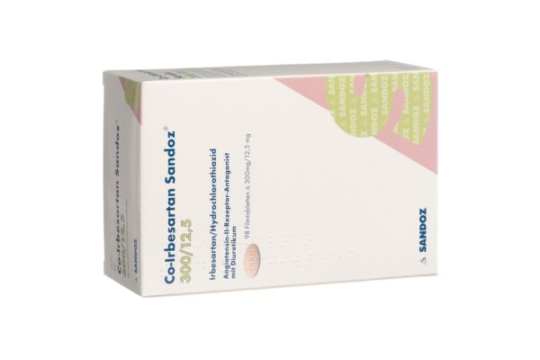 Co-Irbésartan Sandoz cpr pell 300/12.5 mg 98 pce