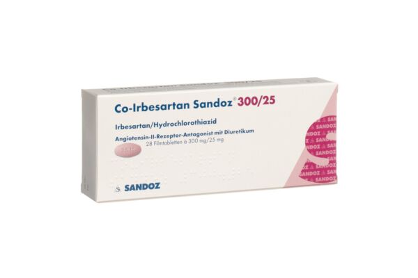 Co-Irbésartan Sandoz cpr pell 300/25 mg 28 pce