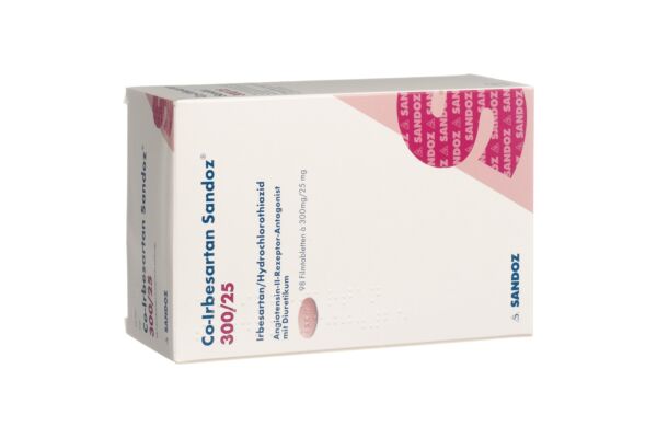 Co-Irbésartan Sandoz cpr pell 300/25 mg 98 pce