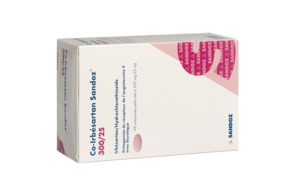 Co-Irbésartan Sandoz cpr pell 300/25 mg 98 pce