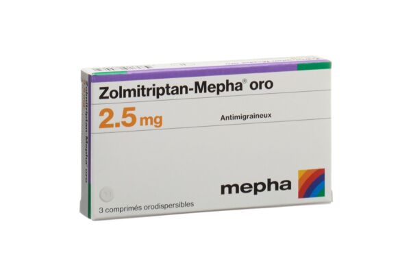 Zolmitriptan-Mepha oro Schmelztabl 2.5 mg 3 Stk