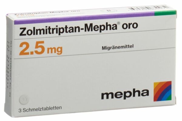 Zolmitriptan-Mepha oro cpr orodisp 2.5 mg 3 pce