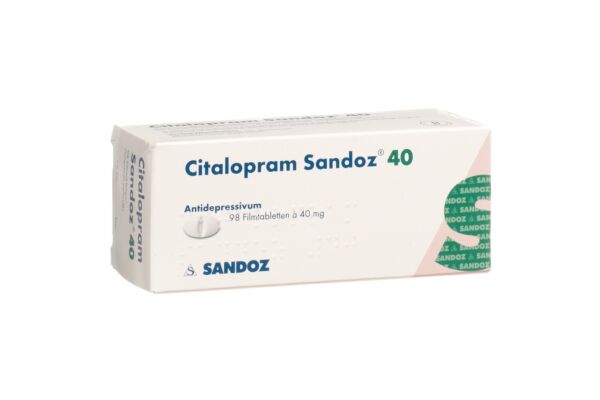 Citalopram Sandoz Filmtabl 40 mg 98 Stk
