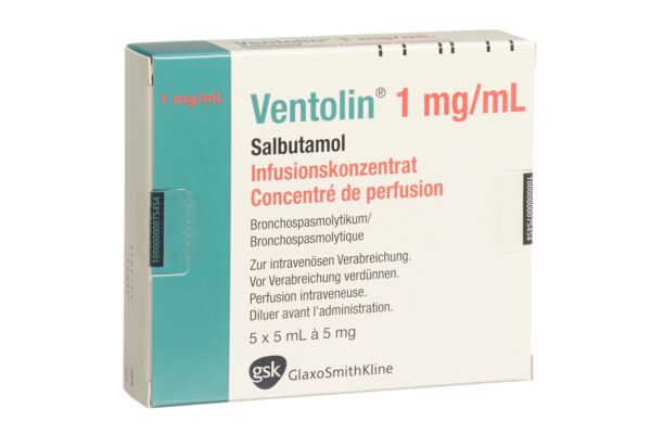 Ventolin Inf Konz 5 mg/5ml 5 Amp 5 ml