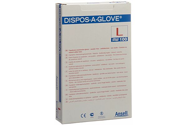 Dispos-A-Glove Untersuchungshandschuhe L unsteril 100 Stk