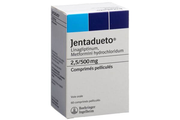 Jentadueto cpr pell 2.5 mg/500 mg 60 pce