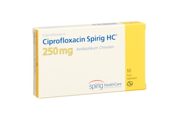 Ciprofloxacin Spirig HC Filmtabl 250 mg 10 Stk