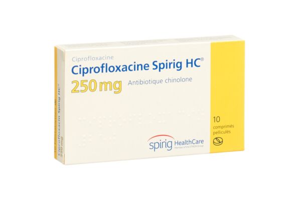 Ciprofloxacine Spirig HC cpr pell 250 mg 10 pce