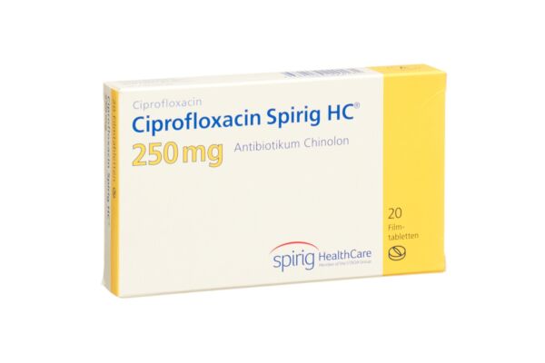 Ciprofloxacin Spirig HC Filmtabl 250 mg 20 Stk
