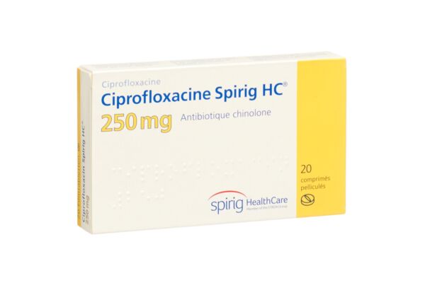 Ciprofloxacine Spirig HC cpr pell 250 mg 20 pce