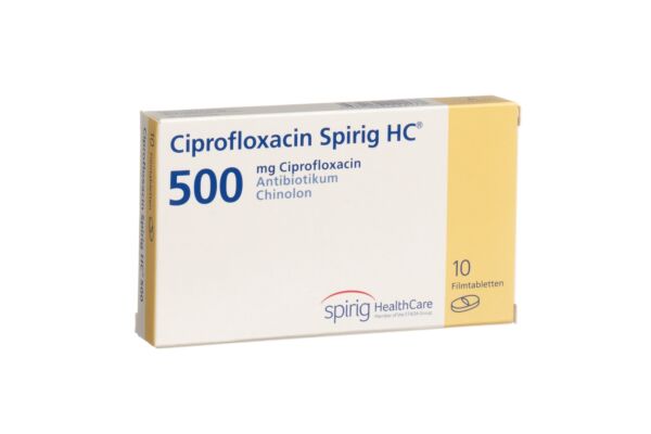 Ciprofloxacine Spirig HC cpr pell 500 mg 10 pce