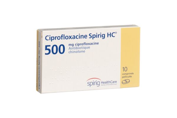 Ciprofloxacine Spirig HC cpr pell 500 mg 10 pce