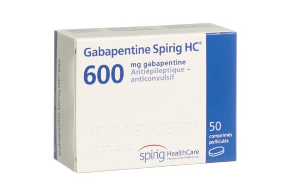 Gabapentine Spirig HC cpr pell 600 mg 50 pce