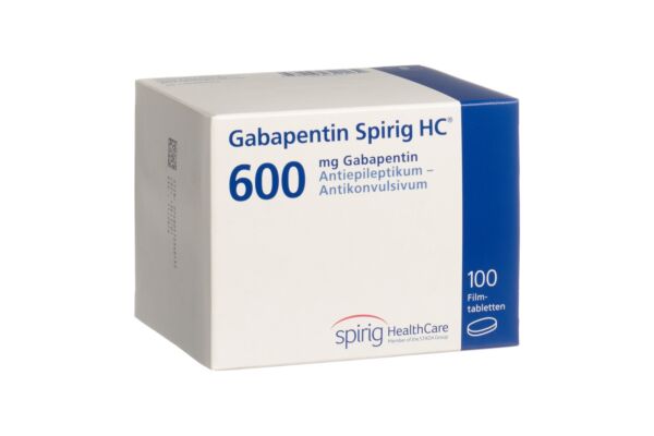 Gabapentine Spirig HC cpr pell 600 mg 100 pce