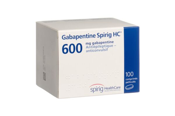 Gabapentine Spirig HC cpr pell 600 mg 100 pce