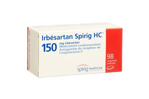 Irbésartan Spirig HC cpr pell 150 mg 98 pce