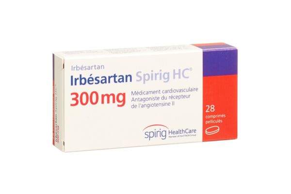 Irbésartan Spirig HC cpr pell 300 mg 28 pce