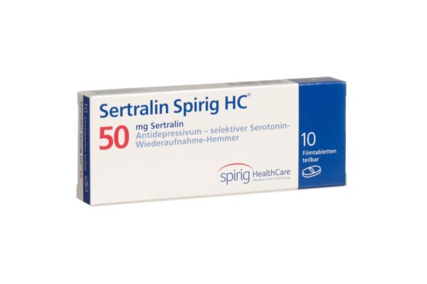 Sertraline Spirig HC cpr pell 50 mg 10 pce