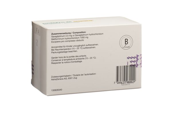 Kombiglyze XR Ret Filmtabl 2.5 mg/1000 mg 56 Stk