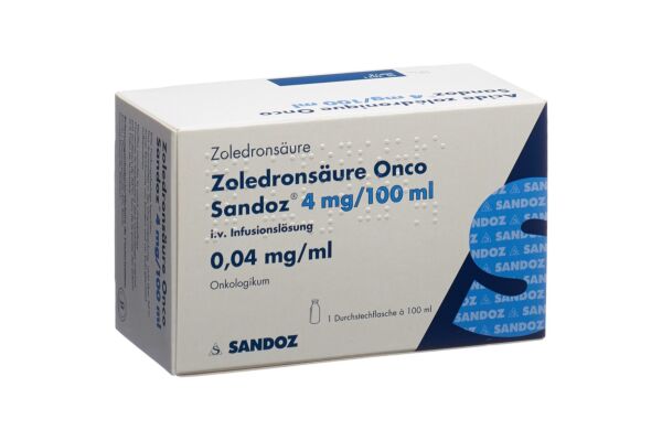 Zoledronsäure Onco Sandoz Inf Lös 4 mg/100ml Durchstf