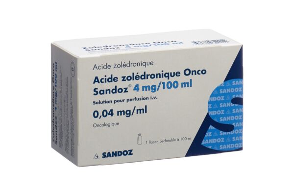 Acide zolédronique Onco Sandoz sol perf 4 mg/100ml flac