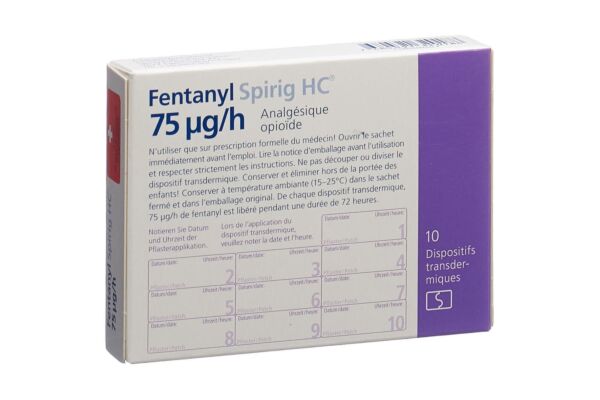 Fentanyl Spirig HC 75 mcg/h dispositif transdermique 10 pce