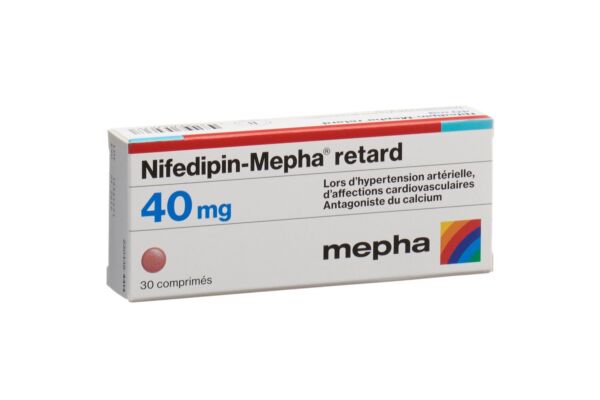 Nifedipin-Mepha Ret Tabl 40 mg retard 30 Stk