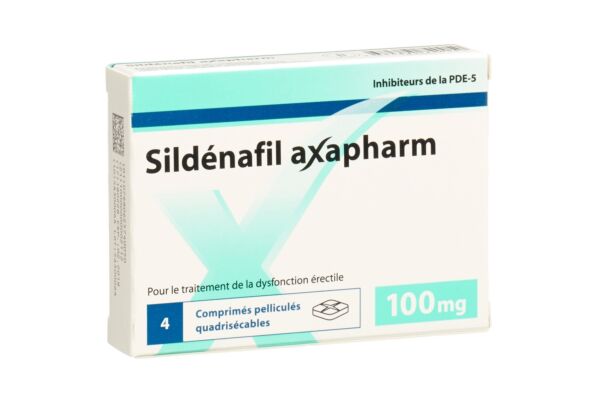 Sildénafil Axapharm cpr pell 100 mg 4 pce