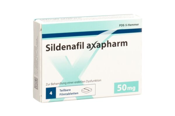 Sildénafil Axapharm cpr pell 50 mg 4 pce
