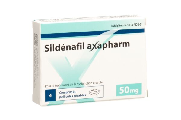 Sildénafil Axapharm cpr pell 50 mg 4 pce