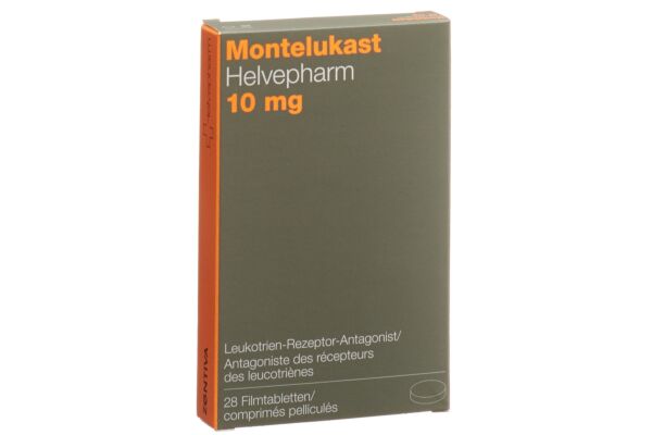 Montélukast Helvepharm cpr pell 10 mg 28 pce