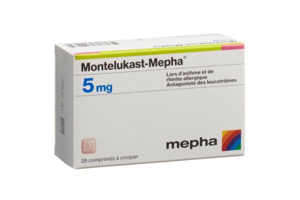 Montélukast-Mepha cpr croquer 5 mg 28 pce