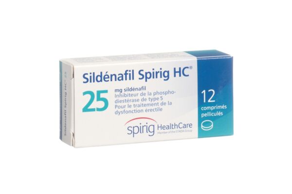 Sildénafil Spirig HC cpr pell 25 mg 12 pce