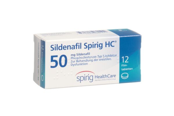 Sildénafil Spirig HC cpr pell 50 mg 12 pce