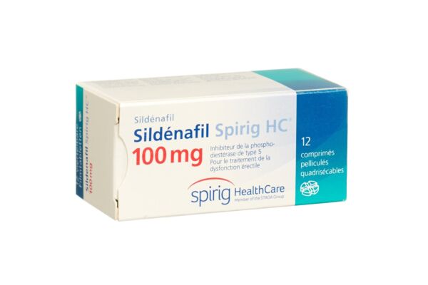 Sildénafil Spirig HC cpr pell 100 mg 12 pce