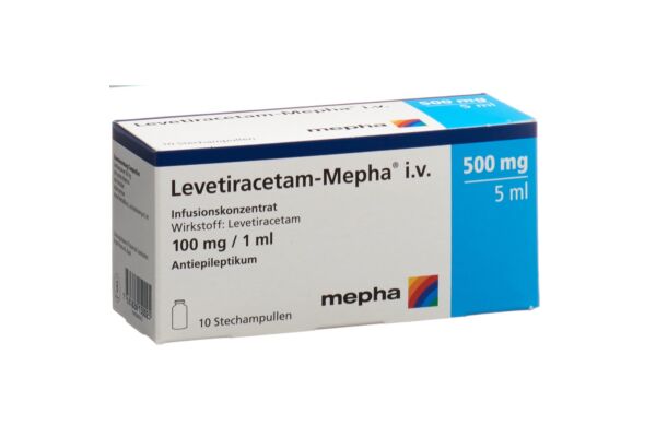 Levetiracetam-Mepha Inf Konz 500 mg/5ml 10 Durchstf 5 ml