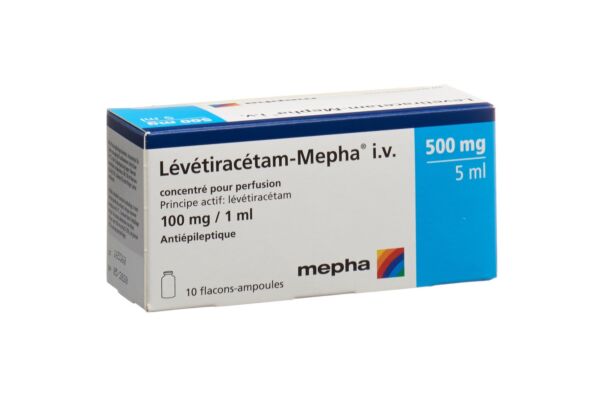 Levetiracetam-Mepha Inf Konz 500 mg/5ml 10 Durchstf 5 ml