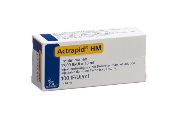 Insulin Actrapid HM sol inj 100 UI/ml flac 10 ml
