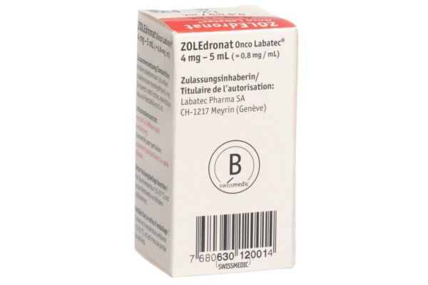 Zoledronat Onco Labatec conc perf 4 mg/5ml flac 5 ml