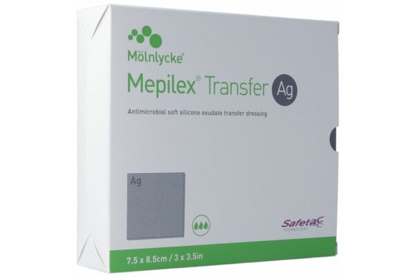 Mepilex Transfer Ag pansement drainage 7.5x8.5cm 10 pce