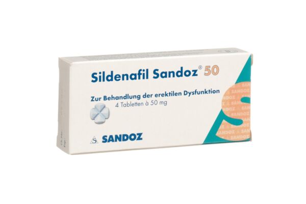 Sildenafil Sandoz Tabl 50 mg 4 Stk