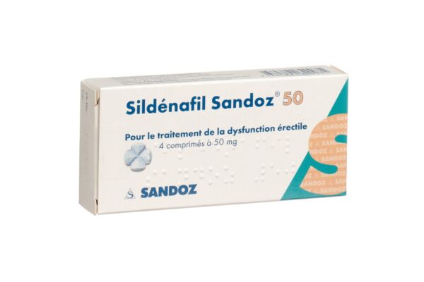 Sildenafil Sandoz Tabl 50 mg 4 Stk