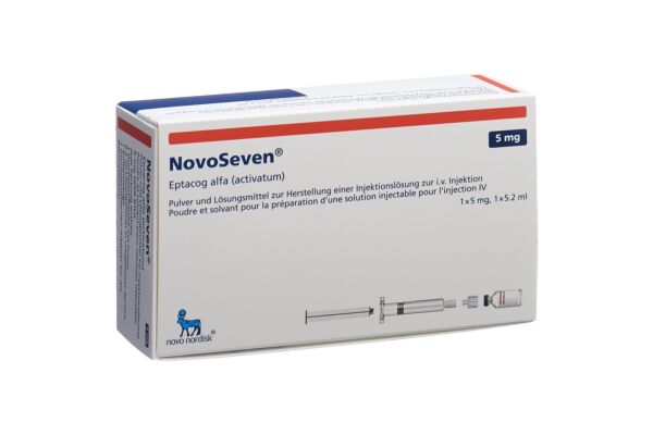 NovoSeven raumtemperaturstabil Trockensub 5 mg mit Solvens Set