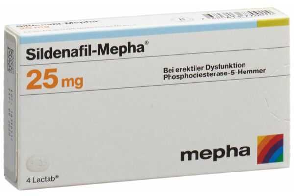 Sildenafil-Mepha cpr pell 25 mg 4 pce