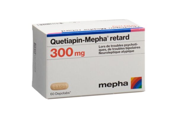 Quetiapin-Mepha retard Ret Tabl 300 mg 60 Stk