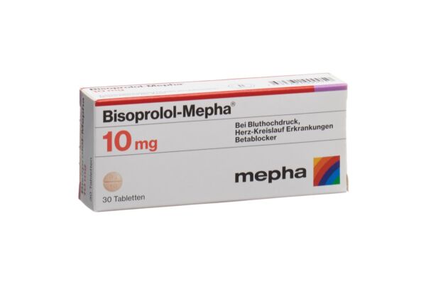 Bisoprolol-Mepha Tabl 10 mg 30 Stk
